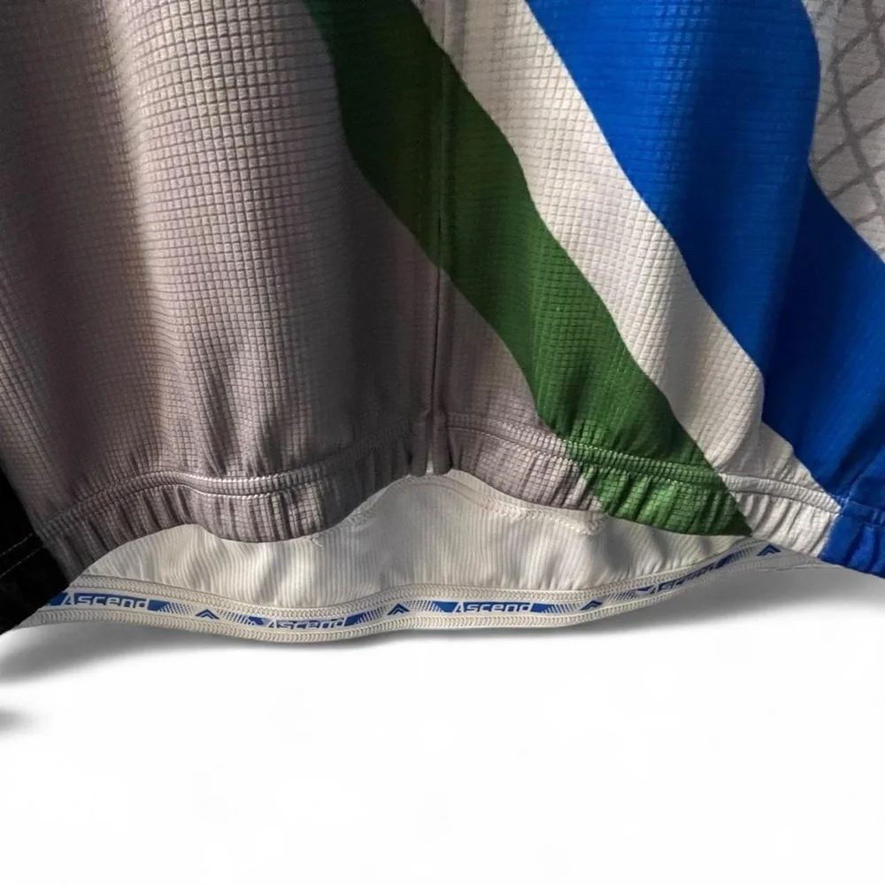 Ascend Blue and Gray Men's Cycling Jersey​​ - Picture 5 of 6